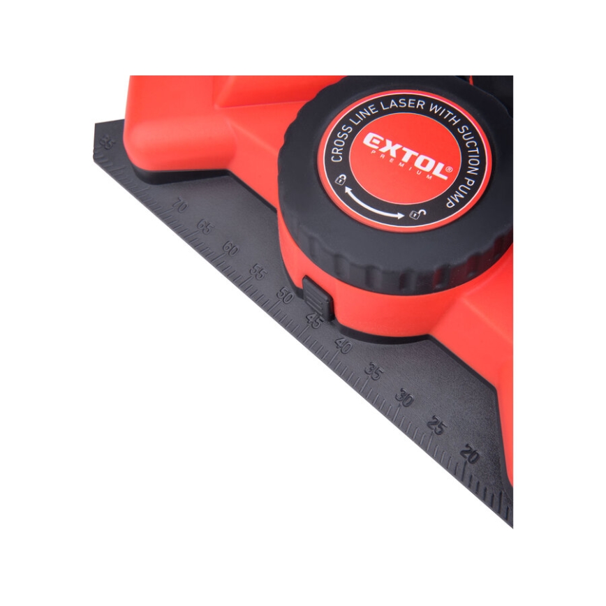 Extol Premium - lazerinis 90° kampamatis su elektriniu siurbimo moduliu 5V/1000 mAh