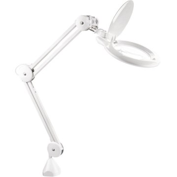 Extol - reguliuojama LED stalinė lempa su lupa LED/10W/230V balta