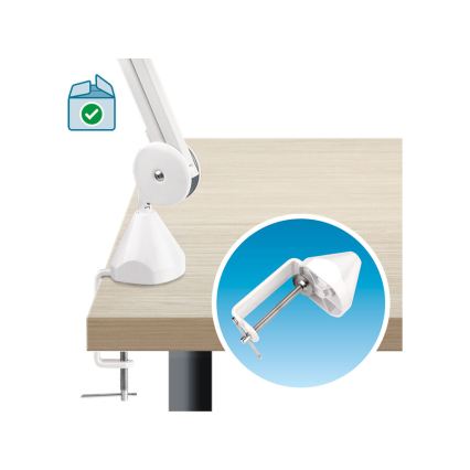 Extol - reguliuojama LED stalinė lempa su lupa LED/10W/230V balta