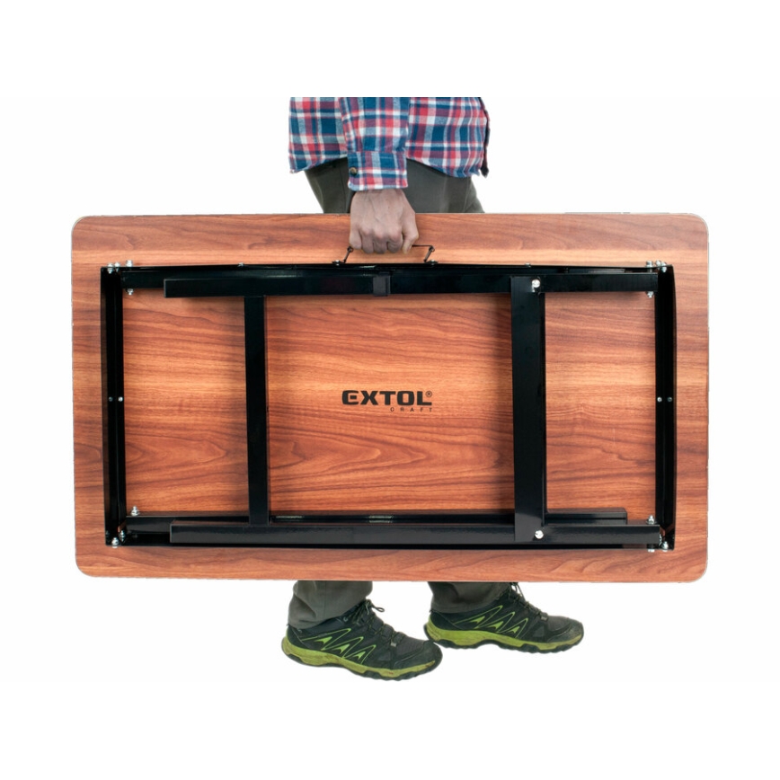 Extol - Sulankstomas darbo stalas 100x60 cm rudas/juodas