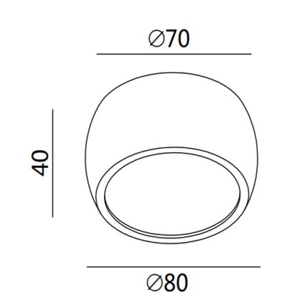 Fabas 3428/71/102 - LED taškinis šviestuvas VASTO LED/7W/230V