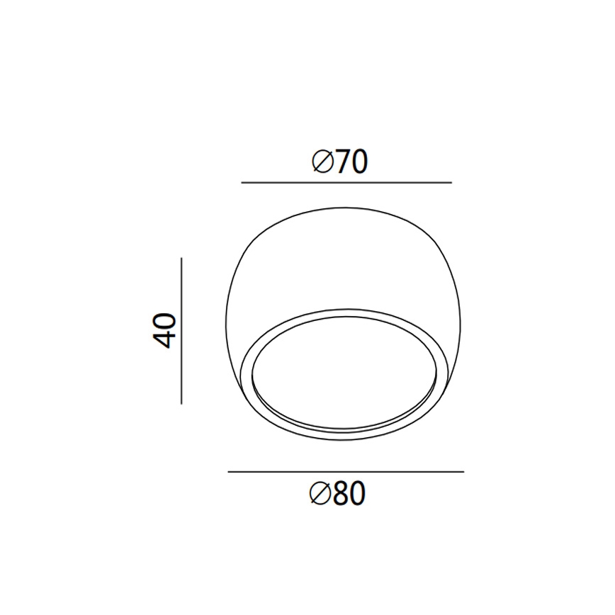 Fabas 3428/71/102 - LED taškinis šviestuvas VASTO LED/7W/230V
