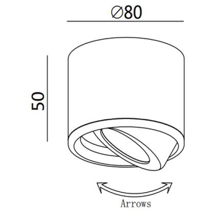 Fabas 3430/71/102 - LED taškinis šviestuvas ANZIO LED/6W/230V