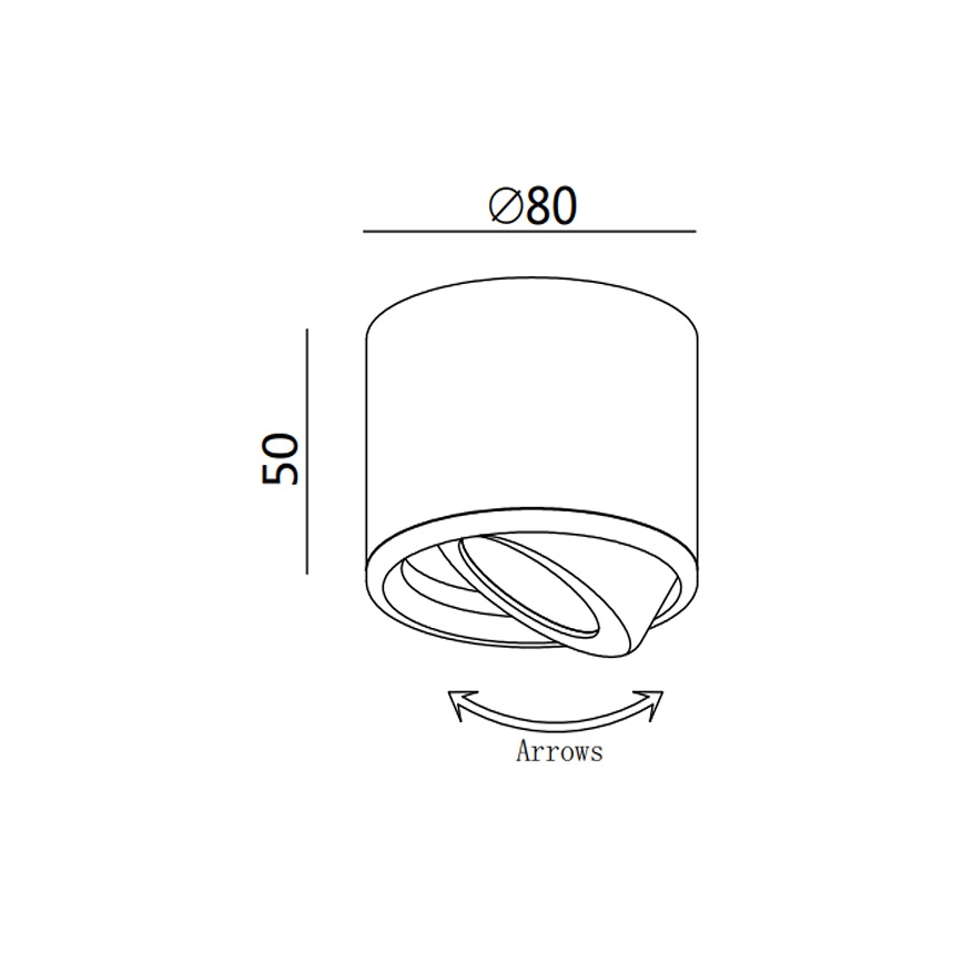 Fabas 3430/71/102 - LED taškinis šviestuvas ANZIO LED/6W/230V