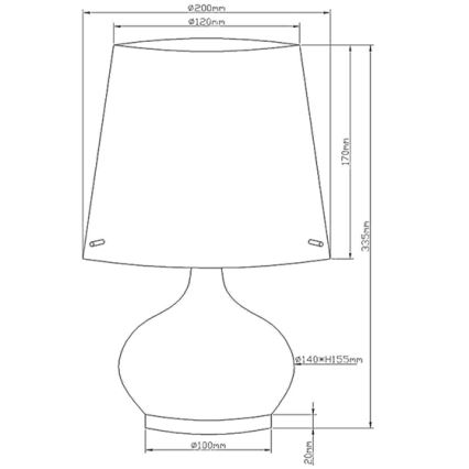 Fabas Luce 2533-34-102 - Stalinis šviestuvas ADE 1xG9/25W/230V + 1xE14/60W