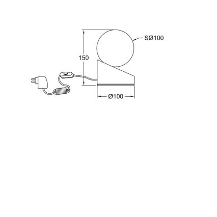 Fabas Luce 3360-30-102 - LED liečiamas stalinės lempos GRAVITY LED/5W/230V baltas