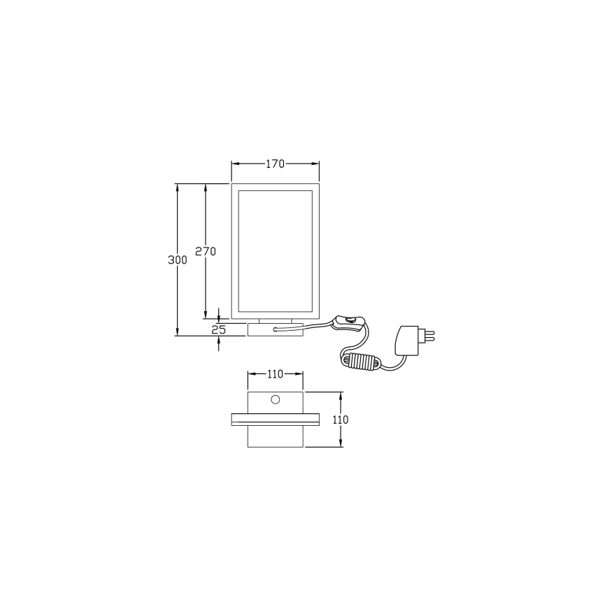 Fabas Luce 3394-30-282 - LED pritemdomas stalinis šviestuvas BARD LED/15W/230V antracitas