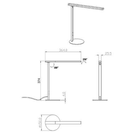 Fabas Luce 3550-30-101 - LED pritemdomas stalinis šviestuvas IDEAL LED/10W/230V 3000-6000K juoda