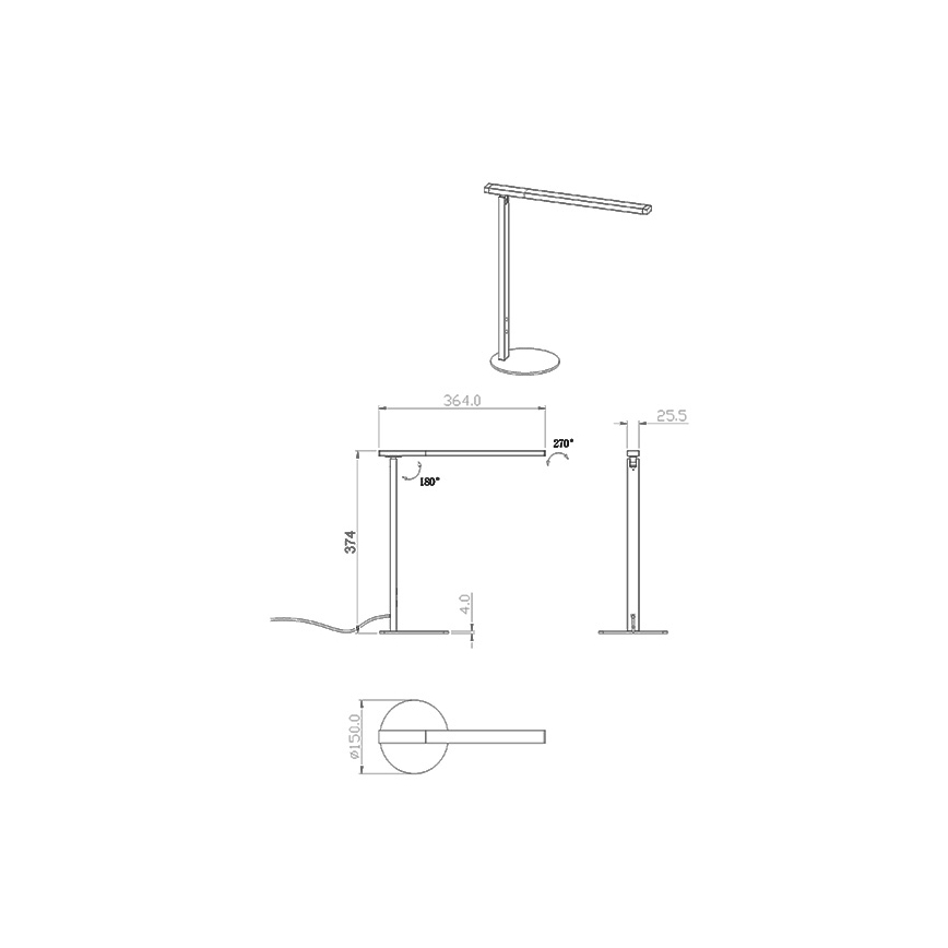 Fabas Luce 3550-30-102 - LED pritemdomas stalinis šviestuvas IDEAL LED/10W/230V 3000-6000K balta