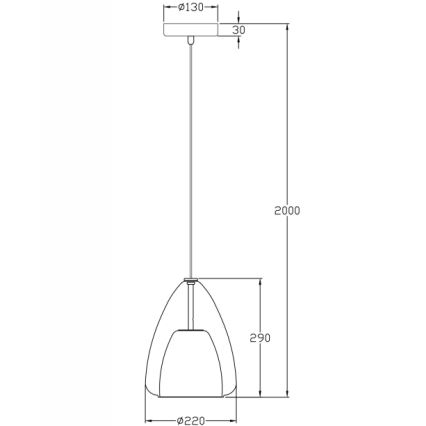 Fabas Luce 3673-40-125 - Pakabinamas sietynas BRITTON 1xE27/40W/230V auksas