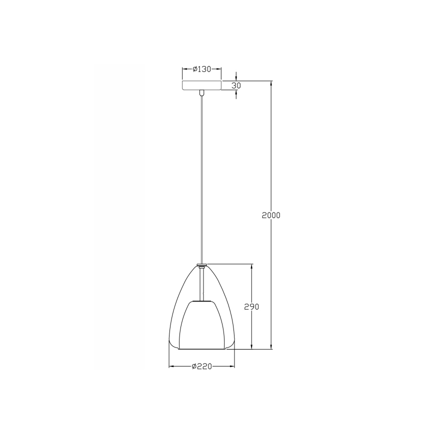 Fabas Luce 3673-40-125 - Pakabinamas sietynas BRITTON 1xE27/40W/230V auksas