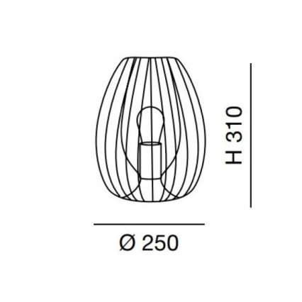 Fabas Luce 3677-34-102 - Stalinė lempa CAMP 1xE27/40W/230V balta