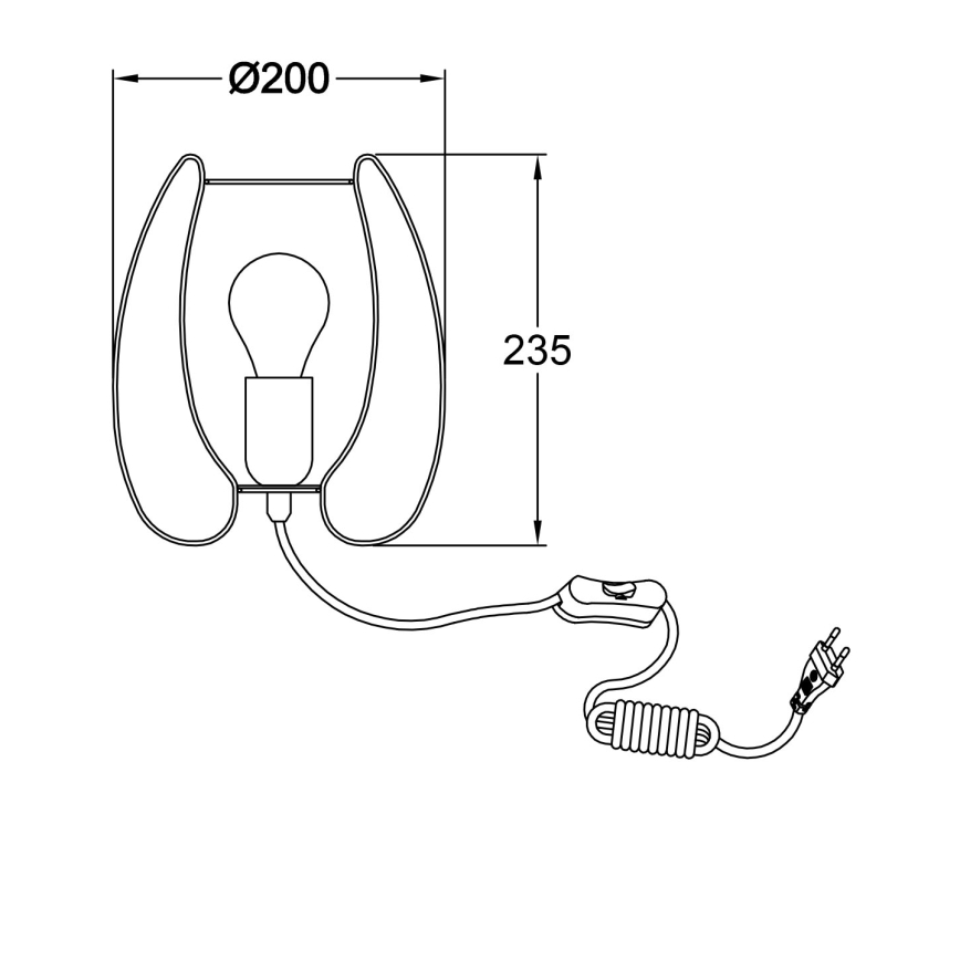 Fabas Luce 3677-34-102 - Stalinė lempa CAMP 1xE27/40W/230V balta