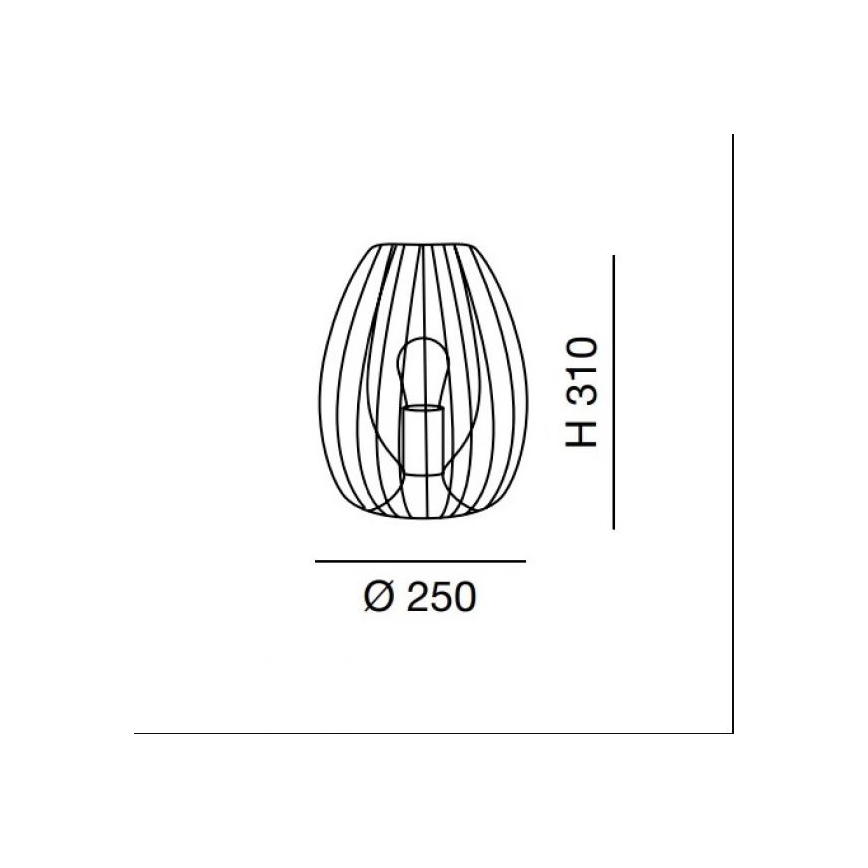 Fabas Luce 3677-34-225 - Stalinė lempa CAMP 1xE27/40W/230V aukso