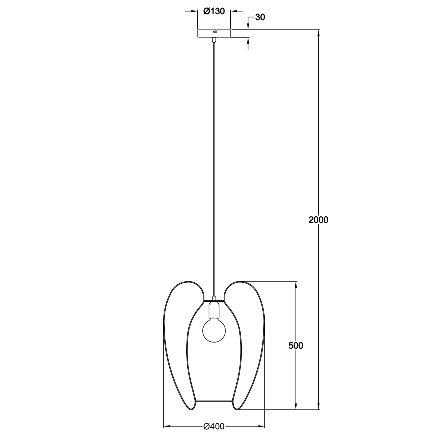 Fabas Luce 3677-45-102 - Pakabinamas sietynas CAMP 1xE27/40W/230V baltas