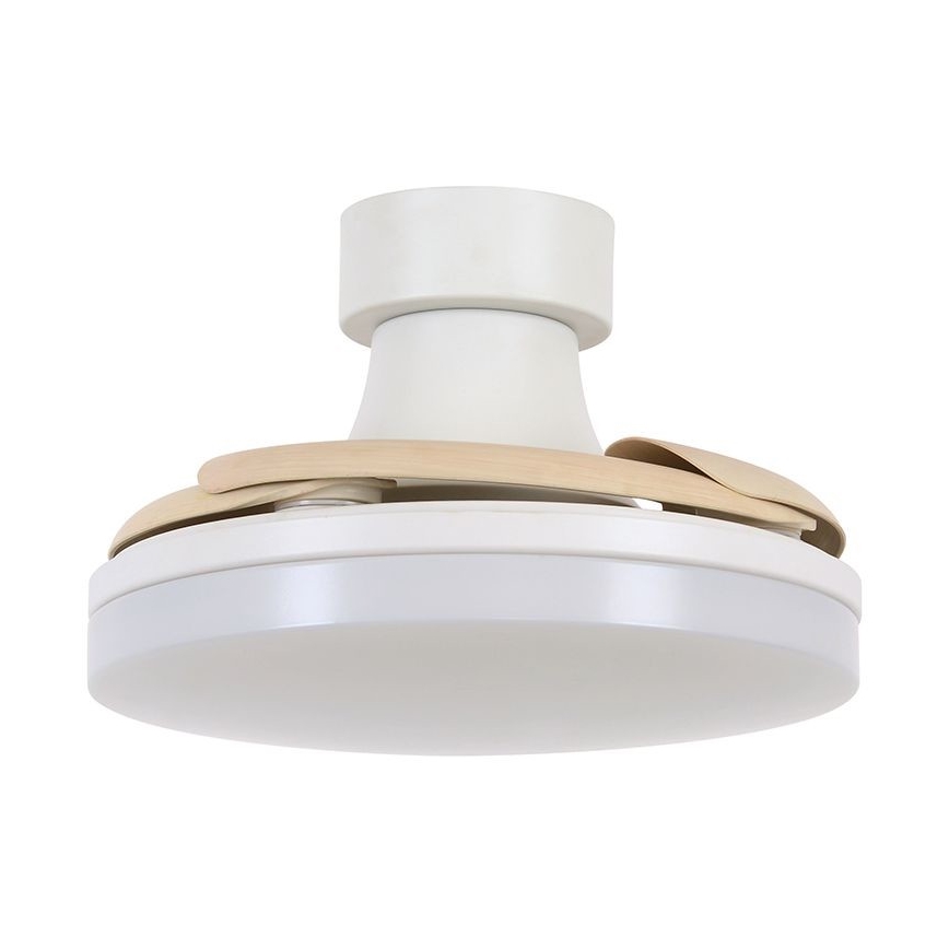 FANAWAY 210664 - LED Reguliuojamas lubinis ventiliatorius ORBIT LED/25W/230V smėlio spalva/balta + nuotolinio valdymo pultas