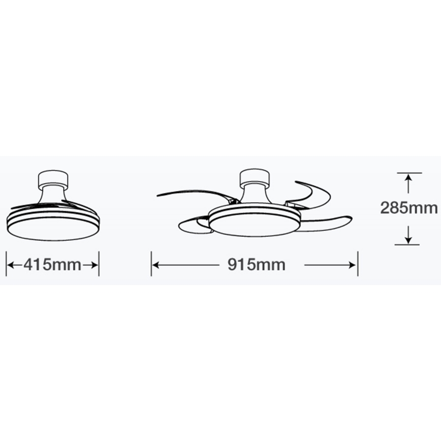 FANAWAY 210664 - LED Reguliuojamas lubinis ventiliatorius ORBIT LED/25W/230V smėlio spalva/balta + nuotolinio valdymo pultas