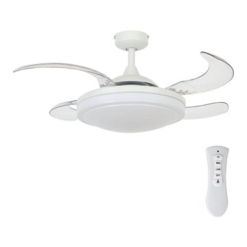 FANAWAY 212980 - Lubinis ventiliatorius EVORA 2xE27/15W/230V baltas + nuotolinio valdymo pultas