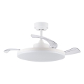 FANAWAY 21612949 - LED reguliuojamas lubų ventiliatorius STROLL LED/30W/230V 2700/3500/5000K skersmuo 106 cm baltas/skaidrus + nuotolinio valdymo pultas