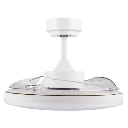 FANAWAY 21612949 - LED reguliuojamas lubų ventiliatorius STROLL LED/30W/230V 2700/3500/5000K skersmuo 106 cm baltas/skaidrus + nuotolinio valdymo pultas