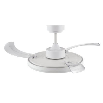 FANAWAY 21612949 - LED reguliuojamas lubų ventiliatorius STROLL LED/30W/230V 2700/3500/5000K skersmuo 106 cm baltas/skaidrus + nuotolinio valdymo pultas