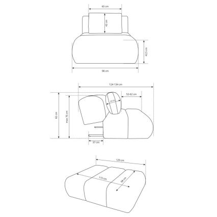 FANO fotelis rudos spalvos
