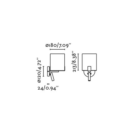 FARO 20053 - LED sieninis šviestuvas NILA 1xE27/15W/230V + LED/3W kreminė/juoda