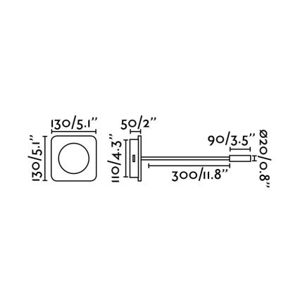 FARO 20060 - LED Sieninė lempa MOOD LED/2W/230V