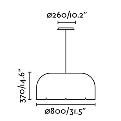 Faro 20104 - LED Pakabinamas sietynas MUTE LED/24W/230V diametras 80 cm 4000K