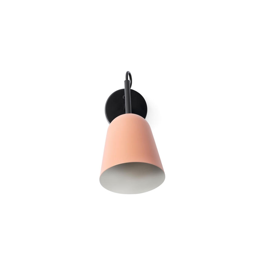 FARO 28275 - Sieninis šviestuvas STUDIO 1xE14/8W/230V rausva/juoda