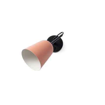 FARO 28275 - Sieninis šviestuvas STUDIO 1xE14/8W/230V rausva/juoda