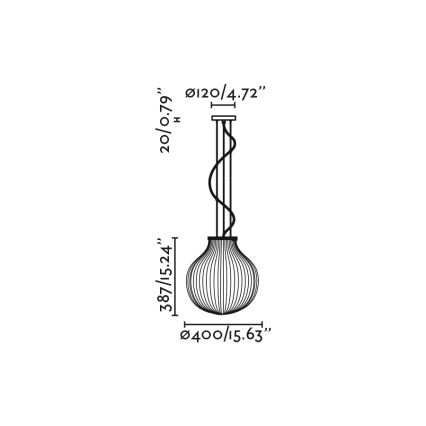 FARO 28301 - Pakabinamas sietynas ISABELLE 1xE27/15W/230V diametras 40 cm balta