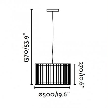 Faro 29309 - Sietynas, kabinamas ant virvės LINDA 1xE27/100W/230V