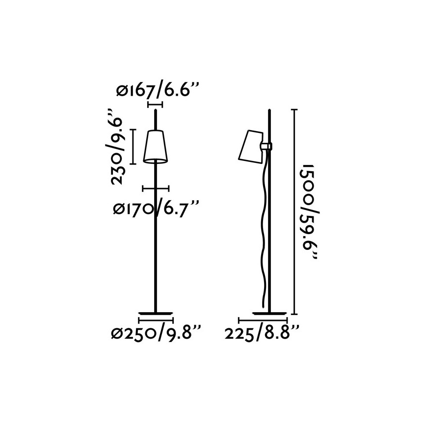 FARO 29998 - Toršeras LUPE 1xE27/20W/230V blizgus chromas