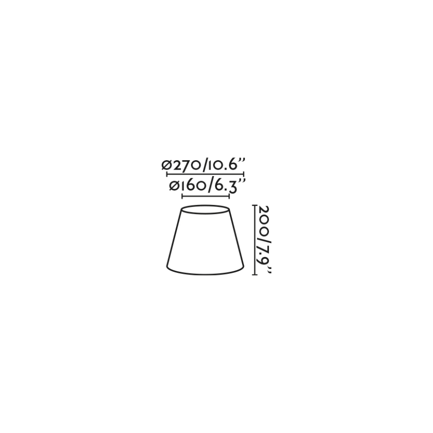 FARO 2P0222 - Lempos gaubtas E27 d. 27 cm smėlio spalvos