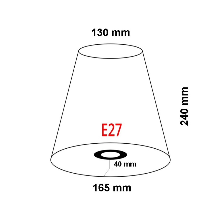 FARO 2P0311 - Šviestuvo gaubtas sieniniam šviestuvui REM E27 diametras 165 mm smėlio spalva