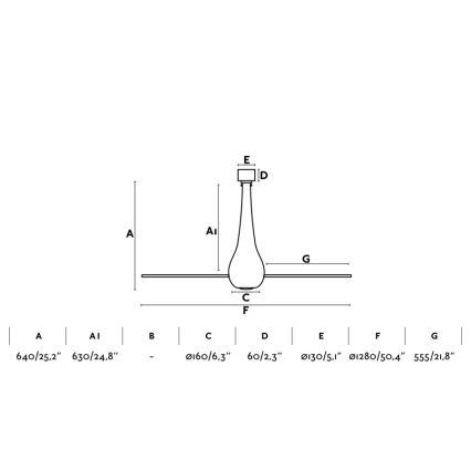 FARO 32000 - Lubinis ventiliatorius ETERFAN balta/permatoma + nuotolinio valdymo pultas