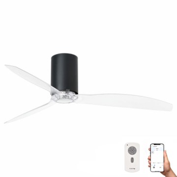 FARO 32041WP - Lubinis ventiliatorius MINI TUBE FAN M juodas d. 128 cm SMART + valdymo pultas