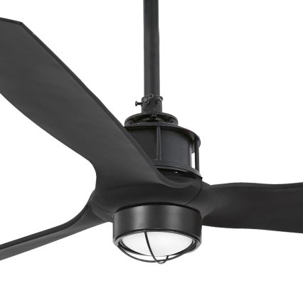 FARO 32100-10 - LED lubinis ventiliatorius JUST FAN LED/17W/230V juoda + nuotolinio valdymo pultas