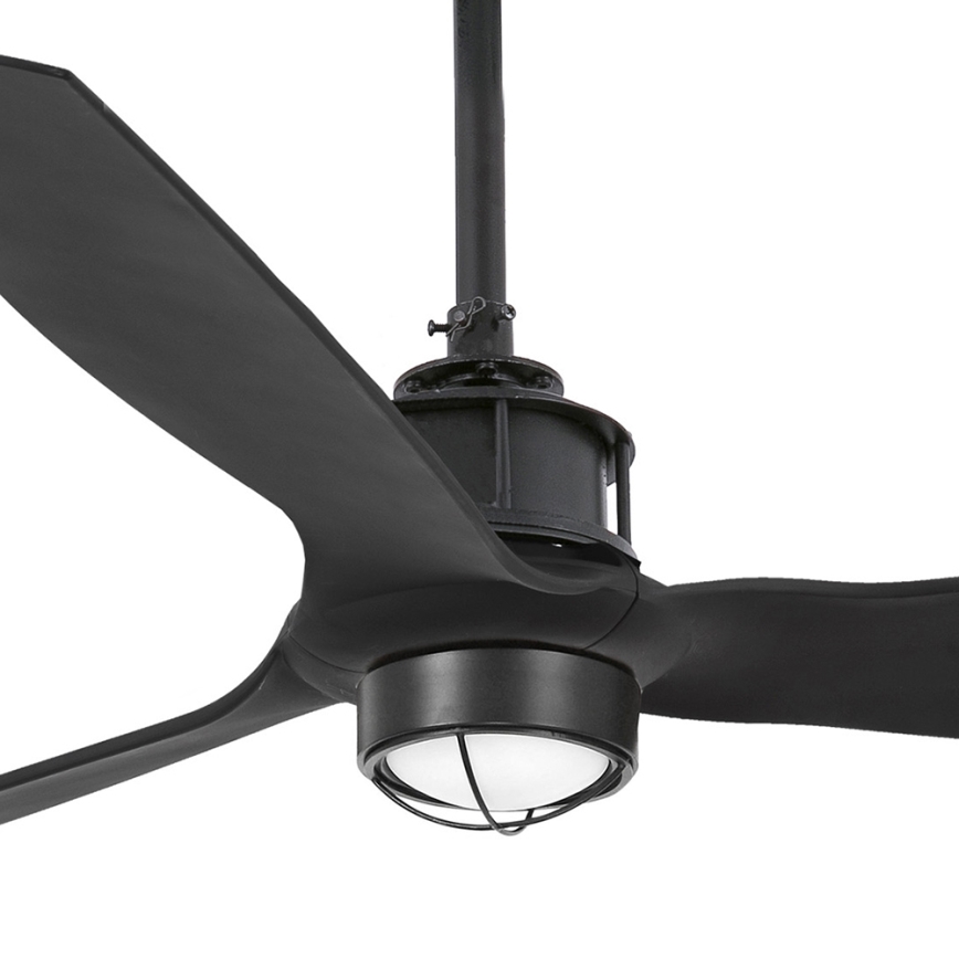 FARO 32100-10 - LED lubinis ventiliatorius JUST FAN LED/17W/230V juoda + nuotolinio valdymo pultas