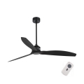 FARO 32100 - lubinis ventiliatorius JUST FAN, skersmuo 128 cm, juodas, su nuotoliniu pultu