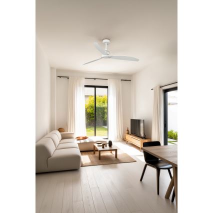 FARO 32101WP - Lubinis ventiliatorius JUST FAN M baltas d. 128 cm SMART + valdymo pultas