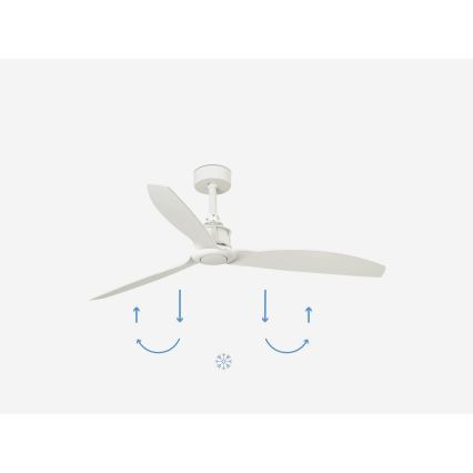 FARO 32101WP - Lubinis ventiliatorius JUST FAN M baltas d. 128 cm SMART + valdymo pultas