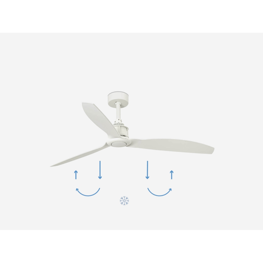 FARO 32101WP - Lubinis ventiliatorius JUST FAN M baltas d. 128 cm SMART + valdymo pultas