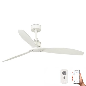 FARO 32101WP - Lubinis ventiliatorius JUST FAN M baltas d. 128 cm SMART + valdymo pultas
