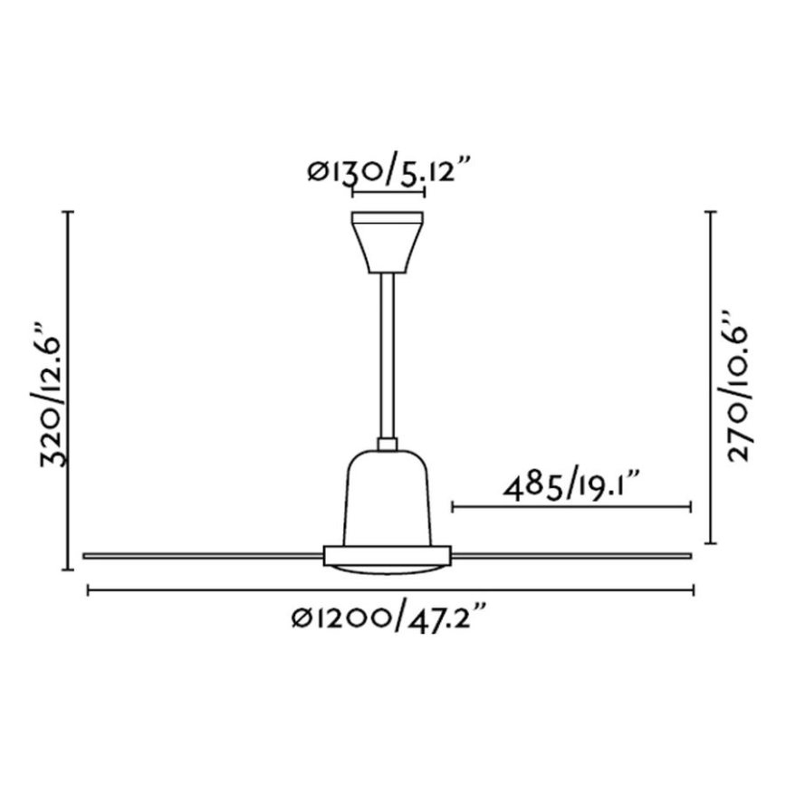 FARO 33005 - Lubinis ventiliatorius ECO INDUS baltas