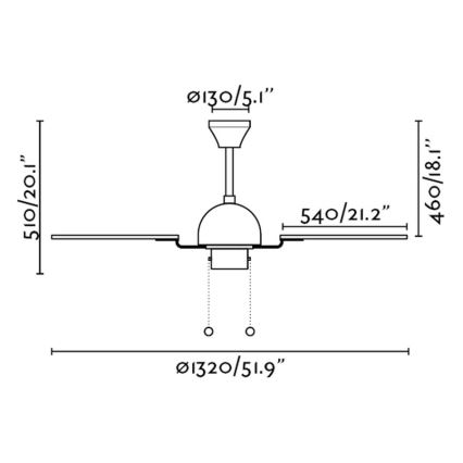 FARO 33352 - Lubinis ventiliatorius CUBA