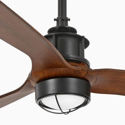 FARO 33395-10 - LED lubinis ventiliatorius JUST FAN LED/16W/230V juodas/rudas + nuotolinio valdymo pultas