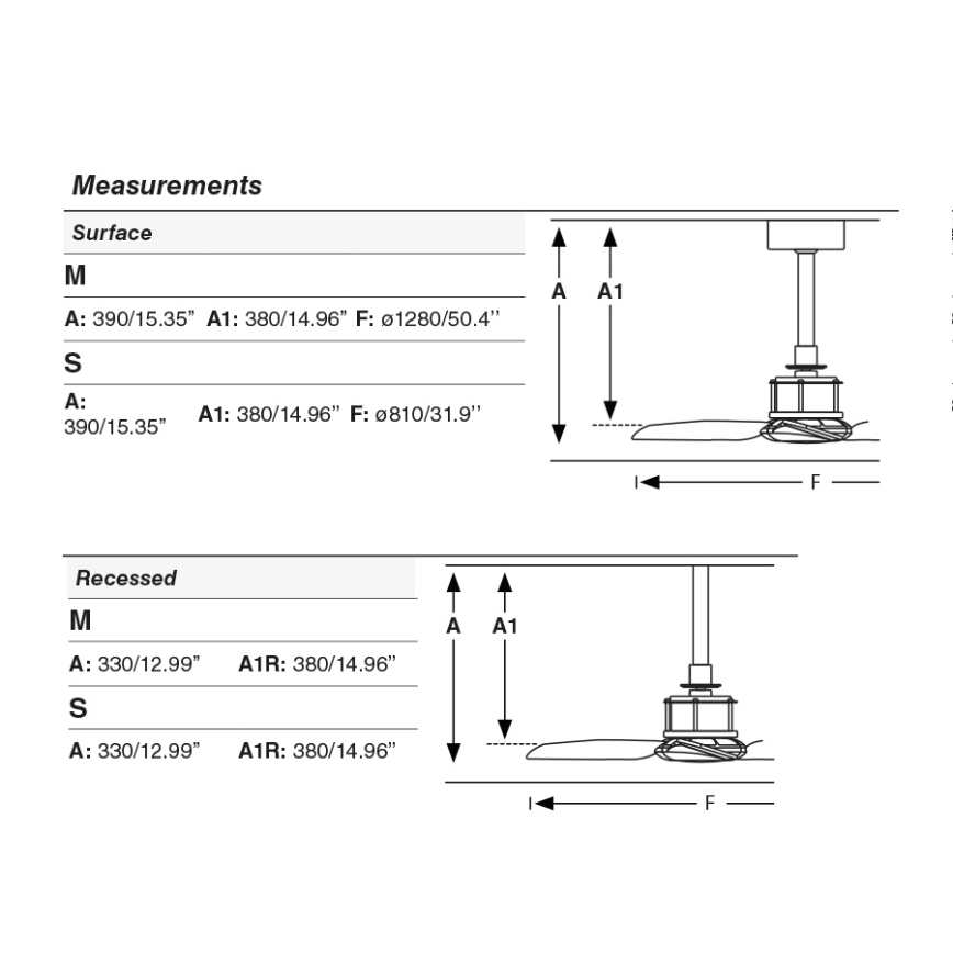 FARO 33424WT - Lubinis ventiliatorius JUST FAN S, skersmuo 81 cm, juodas, Tuya Wi‑Fi + nuotolinio valdymo pultas