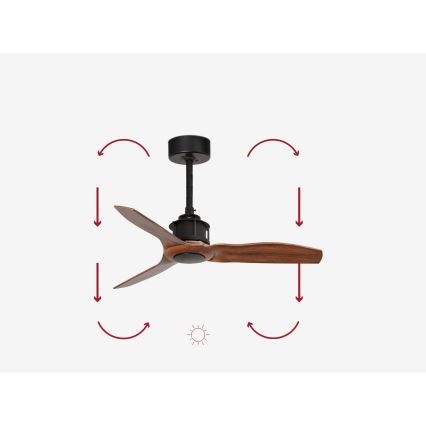 FARO 33425 - Lubinis ventiliatorius JUST FAN, skersmuo 81 cm + nuotolinio valdymo pultas